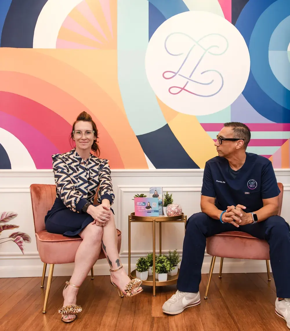 Dr. Sarah Secor-Jones and Charles, RN in the Lesh Lifestyle waiting room